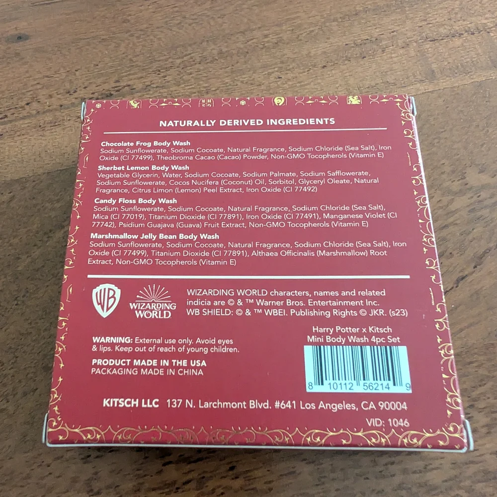 Harry Potter x Kitsch Mini Body Wash Set - 4pc